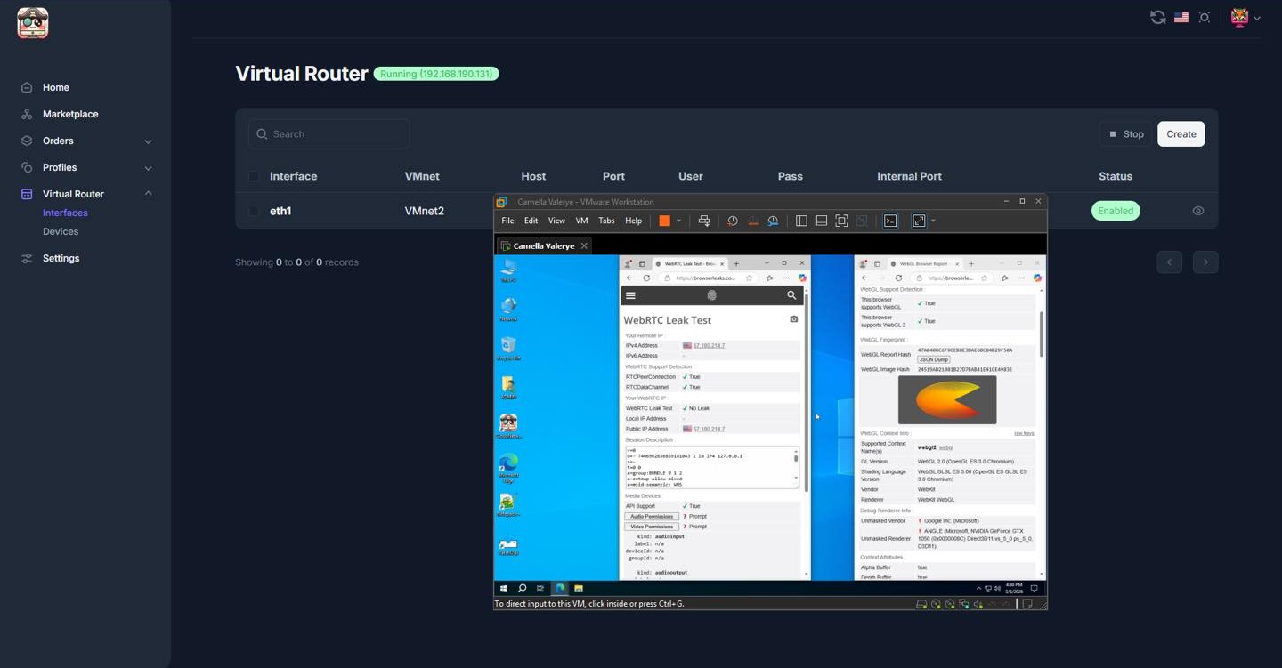 Exclusive Virtual Router